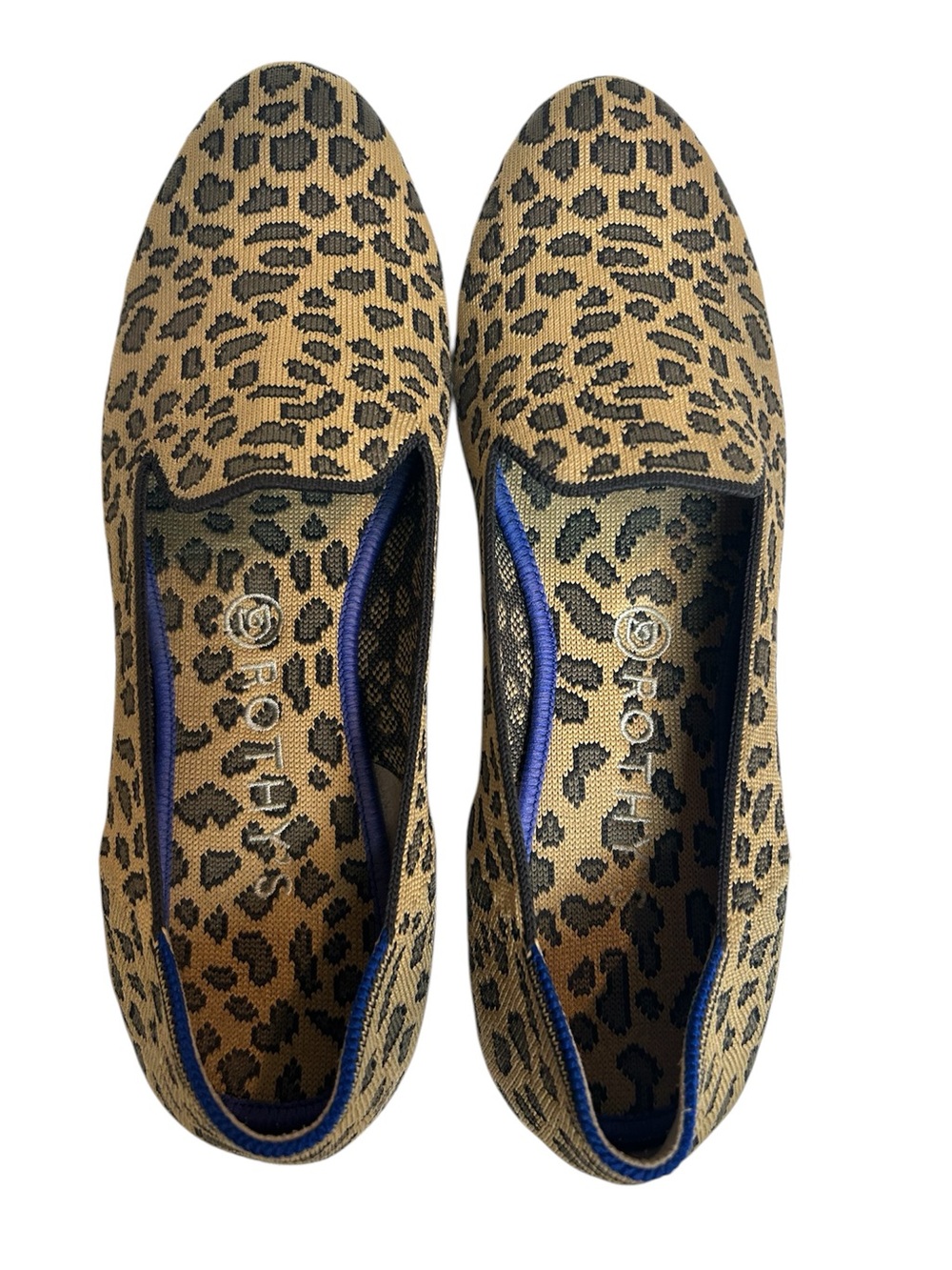 Rothy’s “the loafer” Leopard print colorway slip on flats
